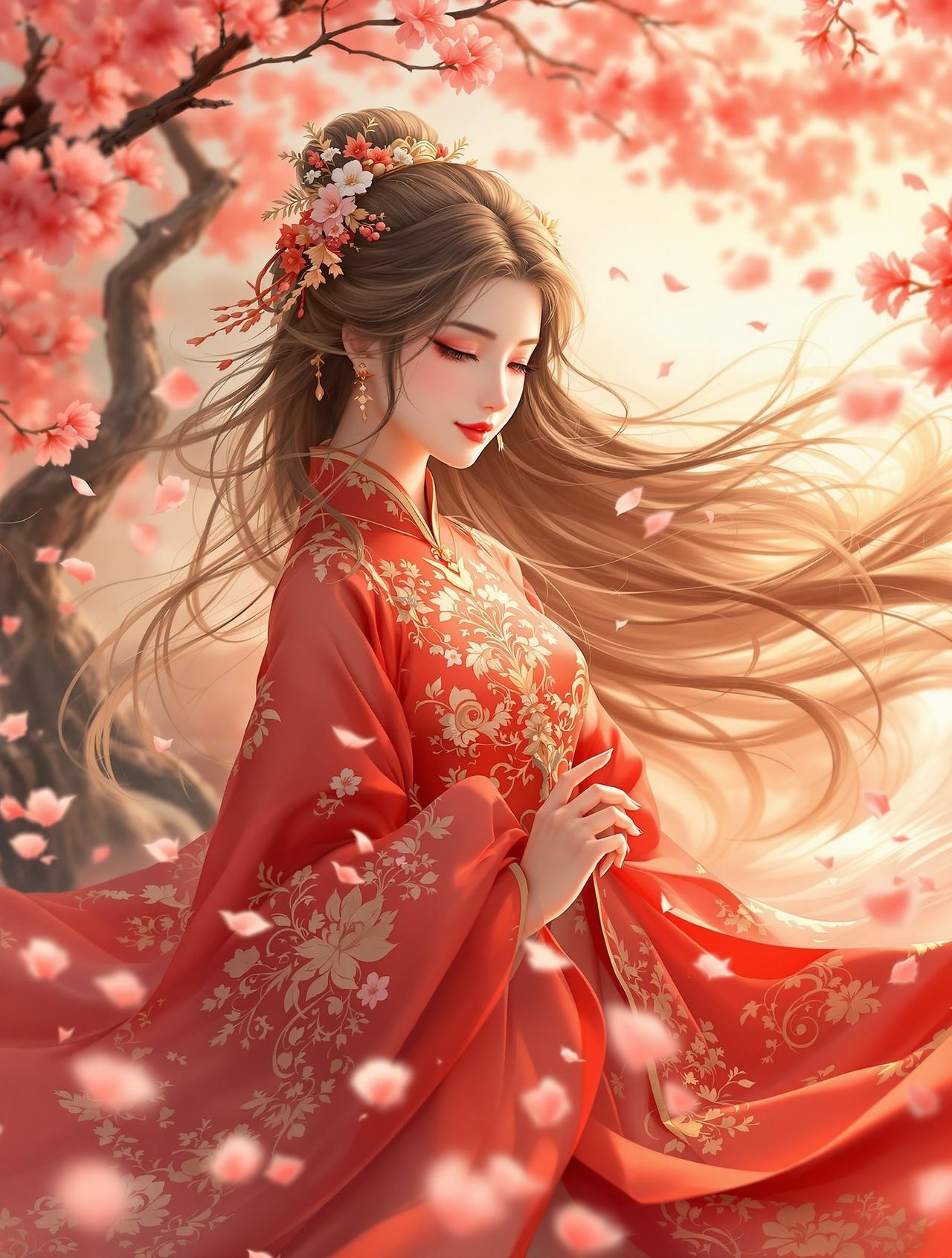 狐妖小红娘漫画封面 - 涂山苏苏在樱花树下